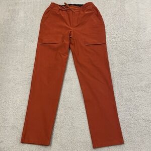 Lululemon Bowline Pants Mens Small 28x30 Orange Utilitech Canvas‎ Drawstring